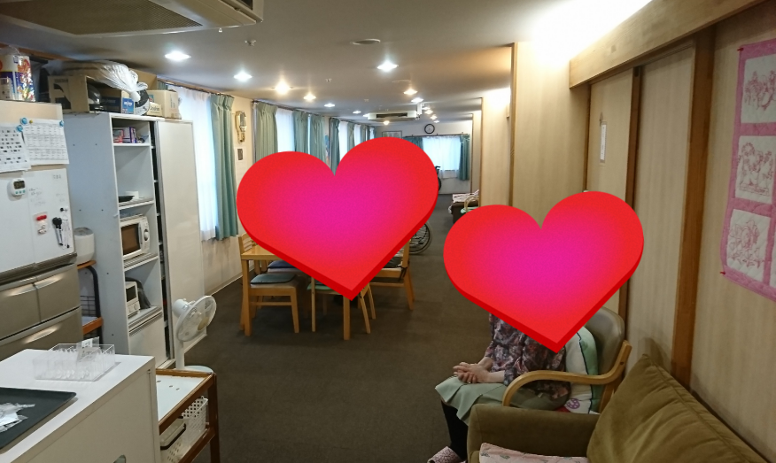 京都府長岡京市認知症対応型共同生活介護グループホームだいのじリビング風景